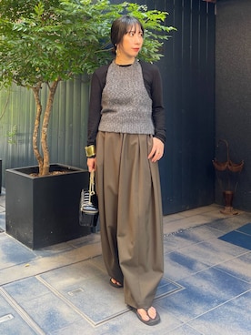「アイテム（バングル/リストバンド）」を使った、cl___naoさん（レディース・149cm・30代）の秋コーディネート