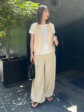 「アイテム（ベスト）」を使った、cl___naoさん（レディース・149cm・30代）の夏コーディネート