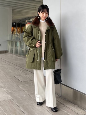 「アイテム（モッズコート）」を使った、cl___naoさん（レディース・149cm）の秋コーディネート