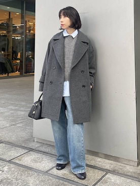 「アイテム（ピーコート）」を使った、cl___naoさん（レディース・149cm・30代）の秋コーディネート