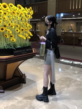 「FEKETE（フェケテ）のアイテム（ジャケット/アウター）」を使った、𝒆𝒓𝒊さん（レディース・166cm）の夏コーディネート