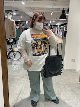 「ぽっちゃり、夏」｜「アイテム（バッグ）」を使った、りお RIOさん（レディース・151cm）の秋コーディネート