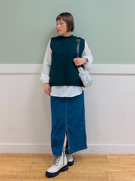 「DRESKIP（ドレスキップ）のアイテム（その他トップス）」を使った、タナさん（骨格ウェーブ・レディース・155cm）の秋コーディネート