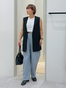 「THE SHOP TK （ザ ショップ ティーケー ）のオブリックトゥパンプス（パンプス）」を使った、タナさん（レディース・155cm）の夏コーディネート