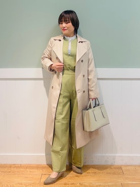 「DRESKIP（ドレスキップ）のアイテム（トレンチコート）」を使った、タナさん（骨格ウェーブ・レディース・155cm）の春コーディネート