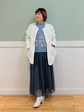 「DRESKIP（ドレスキップ）のアイテム」を使った、タナさん（レディース・155cm）の冬コーディネート