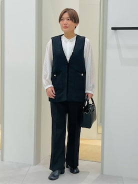 「THE SHOP TK （ザ ショップ ティーケー ）のオブリックトゥパンプス（パンプス）」を使った、タナさん（レディース・155cm）の冬コーディネート