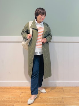 「DRESKIP（ドレスキップ）のアイテム（その他アウター）」を使った、タナさん（レディース・155cm）の春コーディネート