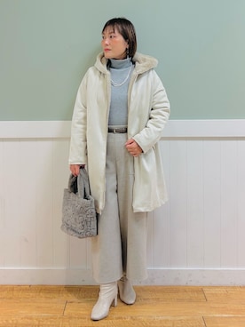 「DRESKIP（ドレスキップ）のアイテム（その他アウター）」を使った、タナさん（レディース・155cm）の秋コーディネート