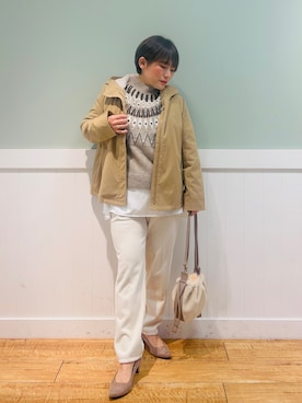 「DRESKIP（ドレスキップ）のアイテム（ブルゾン）」を使った、タナさん（骨格ウェーブ・レディース・155cm）の冬コーディネート