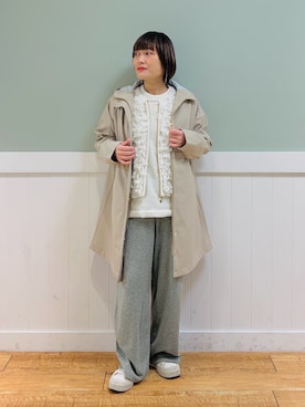 「DRESKIP（ドレスキップ）のアイテム（その他アウター）」を使った、タナさん（レディース・155cm）の冬コーディネート