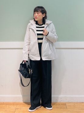「DRESKIP（ドレスキップ）のアイテム（ブルゾン）」を使った、タナさん（骨格ウェーブ・レディース・155cm）の秋コーディネート