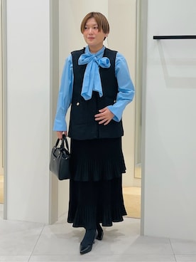 「THE SHOP TK （ザ ショップ ティーケー ）のローヒールベーシックパンプス（パンプス）」を使った、タナさん（レディース・155cm）の冬コーディネート