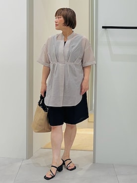 「THE SHOP TK （ザ ショップ ティーケー ）のアイテム（タンクトップ）」を使った、タナさん（レディース・155cm）の春コーディネート