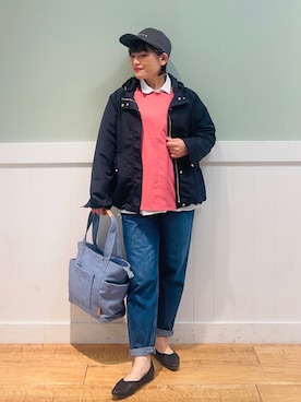 「DRESKIP（ドレスキップ）のアイテム（ブルゾン）」を使った、タナさん（骨格ウェーブ・レディース・155cm）の春コーディネート