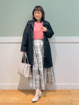 「DRESKIP（ドレスキップ）のアイテム（その他アウター）」を使った、タナさん（レディース・155cm）の冬コーディネート