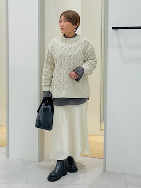 「THE SHOP TK （ザ ショップ ティーケー ）のアイテム」を使った、タナさん（レディース・155cm）の冬コーディネート