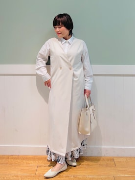 「春服デビュー宣言」｜「アイテム（スカート）」を使った、タナさん（レディース・155cm）の春コーディネート