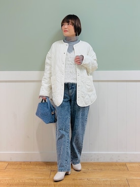 「DRESKIP（ドレスキップ）のアイテム（ジャケット/アウター）」を使った、タナさん（骨格ウェーブ・レディース・155cm）の冬コーディネート
