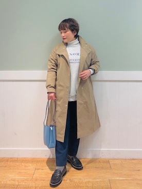 「DRESKIP（ドレスキップ）のアイテム（その他アウター）」を使った、タナさん（レディース・155cm）の冬コーディネート