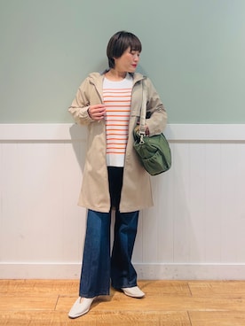 「DRESKIP（ドレスキップ）のアイテム（その他アウター）」を使った、タナさん（レディース・155cm）の冬コーディネート