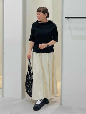 「THE SHOP TK （ザ ショップ ティーケー ）のアイテム（スカート）」を使った、タナさん（レディース・155cm）の春コーディネート