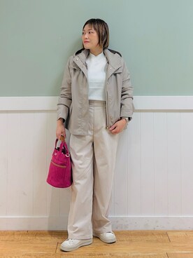 「DRESKIP（ドレスキップ）のアイテム（ブルゾン）」を使った、タナさん（骨格ウェーブ・レディース・155cm）の秋コーディネート