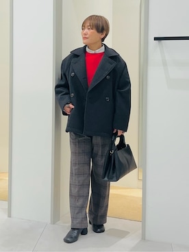 「THE SHOP TK （ザ ショップ ティーケー ）のオブリックトゥパンプス（パンプス）」を使った、タナさん（レディース・155cm）の冬コーディネート