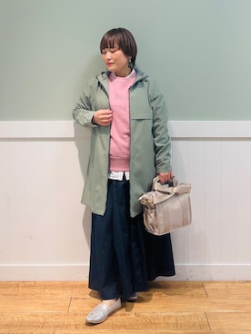 「DRESKIP（ドレスキップ）のアイテム（その他アウター）」を使った、タナさん（レディース・155cm）の冬コーディネート