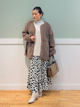 「DRESKIP（ドレスキップ）のアイテム（ブルゾン）」を使った、タナさん（骨格ウェーブ・レディース・155cm）の秋コーディネート