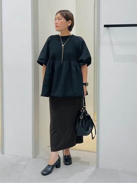 「THE SHOP TK （ザ ショップ ティーケー ）のオブリックトゥパンプス（パンプス）」を使った、タナさん（レディース・155cm）の夏コーディネート