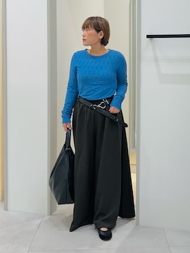 「アイテム（トートバッグ）」を使った、タナさん（レディース・155cm）の夏コーディネート