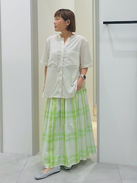 「アイテム（パンプス）」を使った、タナさん（レディース・155cm）の夏コーディネート