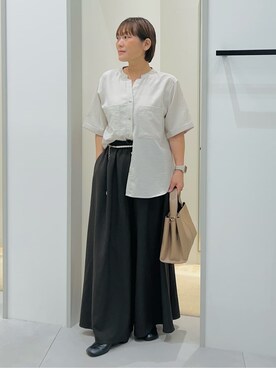 「THE SHOP TK （ザ ショップ ティーケー ）のオブリックトゥパンプス（パンプス）」を使った、タナさん（レディース・155cm）の夏コーディネート