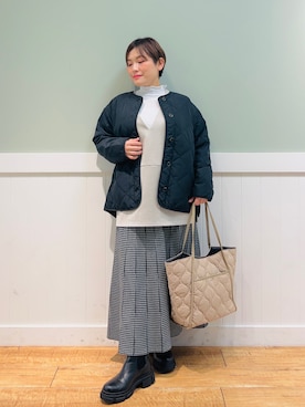 「DRESKIP（ドレスキップ）のアイテム（ブルゾン）」を使った、タナさん（骨格ウェーブ・レディース・155cm）の秋コーディネート