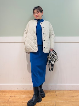 「秋」｜「アイテム（ブルゾン）」を使った、タナさん（レディース・155cm）の秋コーディネート