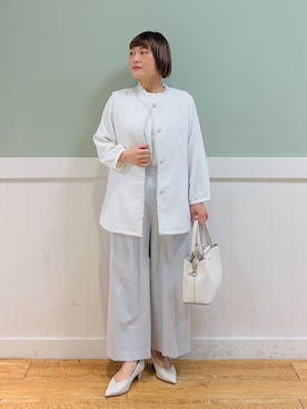 「セレモニーコーデ」｜「アイテム（トートバッグ）」を使った、タナさん（レディース・155cm）の冬コーディネート