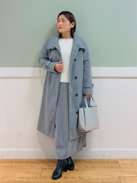 「DRESKIP（ドレスキップ）のアイテム（その他アウター）」を使った、タナさん（レディース・155cm）の冬コーディネート