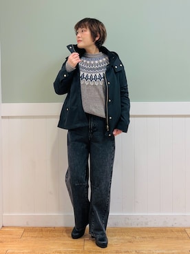「DRESKIP（ドレスキップ）のアイテム（ジャケット/アウター）」を使った、タナさん（骨格ウェーブ・レディース・155cm）の冬コーディネート