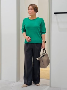 「COCUE（コキュ）のアイテム」を使った、タナさん（レディース・155cm）の春コーディネート