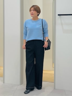 「THE SHOP TK （ザ ショップ ティーケー ）のオブリックトゥパンプス（パンプス）」を使った、タナさん（レディース・155cm）の冬コーディネート