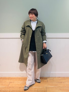 「DRESKIP（ドレスキップ）のアイテム（その他アウター）」を使った、タナさん（レディース・155cm）の冬コーディネート