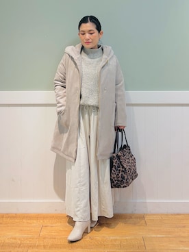 「DRESKIP（ドレスキップ）のアイテム（その他アウター）」を使った、タナさん（レディース・155cm）の秋コーディネート