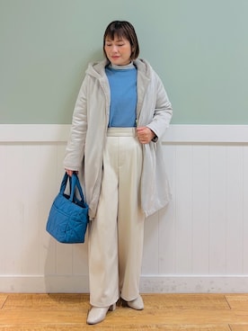 「DRESKIP（ドレスキップ）のアイテム（その他アウター）」を使った、タナさん（レディース・155cm）の秋コーディネート