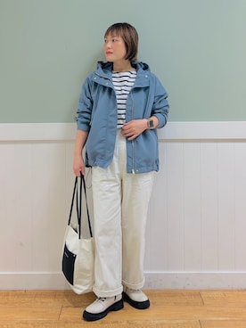 「DRESKIP（ドレスキップ）のアイテム（ブルゾン）」を使った、タナさん（骨格ウェーブ・レディース・155cm）の秋コーディネート