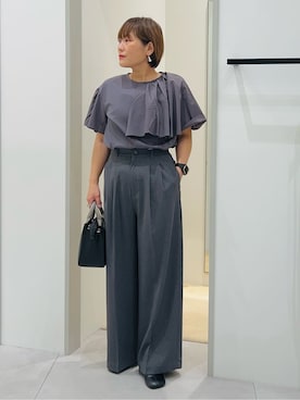 「THE SHOP TK （ザ ショップ ティーケー ）のオブリックトゥパンプス（パンプス）」を使った、タナさん（レディース・155cm）の夏コーディネート
