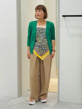 「アイテム（タンクトップ）」を使った、タナさん（レディース・155cm）の夏コーディネート
