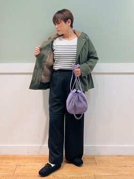「DRESKIP（ドレスキップ）のアイテム（ブルゾン）」を使った、タナさん（骨格ウェーブ・レディース・155cm）の秋コーディネート