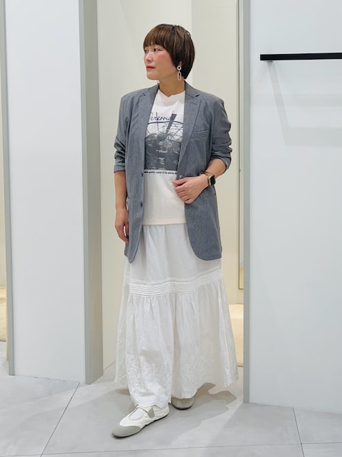 THE SHOP TK スカート スカラップ刺繍スカート「洗濯機OK」 : ZOZOTOWN
