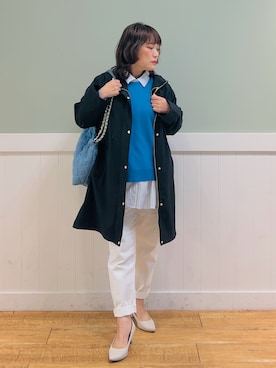 「DRESKIP（ドレスキップ）のアイテム（その他アウター）」を使った、タナさん（レディース・155cm）の春コーディネート